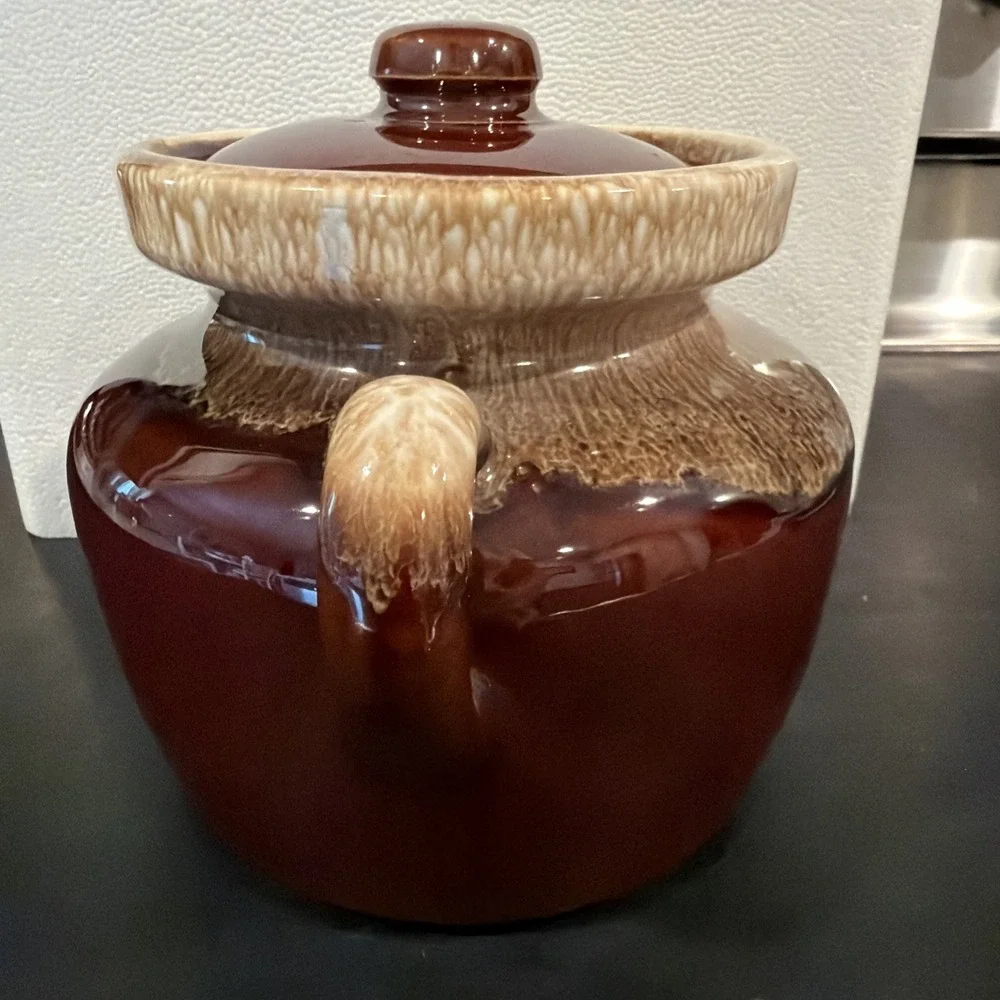 Vtg McCoy Pottery Stoneware Bean Pot With Lid‎ 342. 1.5 Qt